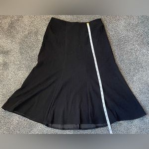 Briggs New York Womens Skirt Size 4P Black Polyester Spandex Long A‎ Line C-21